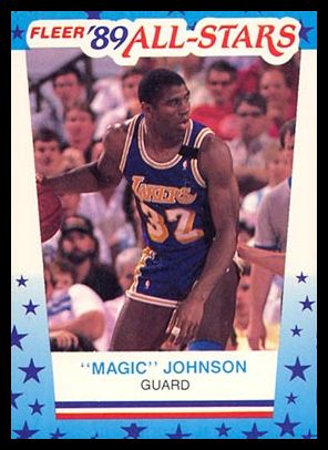 1989 Fleer Sticker 05 Magic Johnson